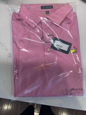 Peter Millar masters Pink Geometric Print Polo xl
